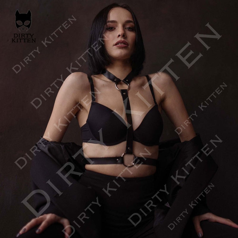 Sexy Body Bondage Women Leg Harness Belts Leather Harness Women Garter Belt Tight Garter Suspenders Straps Stockings With Belt