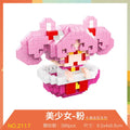 Disney DIY LinaBell assembly buildding blocks Goofy Pluto Anime Mini Action Figures Educational Toys kids Birthday Gifts