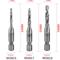 1/6Pcs Tap Drill Bit Set Hex Shank Titanium Plated HSS Screw Thread Bit Screw Machine Compound Tap M3 M4 M5 M6 M8 M10 Hand Tools
