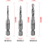 1/6Pcs Tap Drill Bit Set Hex Shank Titanium Plated HSS Screw Thread Bit Screw Machine Compound Tap M3 M4 M5 M6 M8 M10 Hand Tools