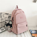 Women&#39;s Backpack Solid Color Female Multi-pocket Casual Woman Travel Bag High Quality Schoolbag for Teenage Girl Book Knapsack