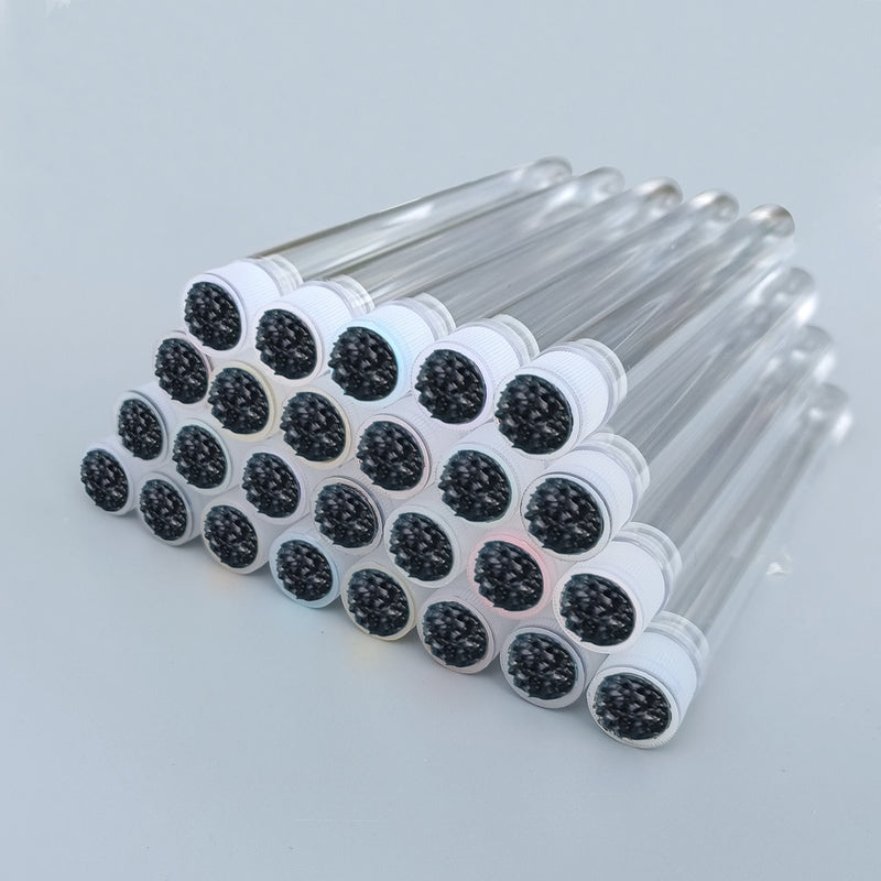 50pcs Reusable Eyelash Brush Tube Eye Lash Brush Eyebrow Brush Resin Drill Replaceable Mascara Wand Brushes Dust-proof