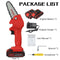 1080W 4 Inch 88VF Mini Electric Chain Saw with 1/2 Upgraded Battery Rechargeable Woodworking Pruning One-handed Saw Garden Tool