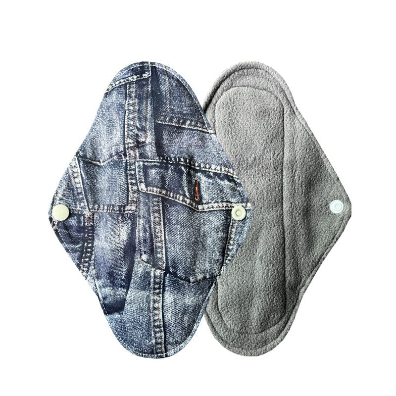 1 Pcs Natural Bamboo Charcoal Sanitary Pads For Normal Reusable Cotton Protection Female Sanitary Napkin