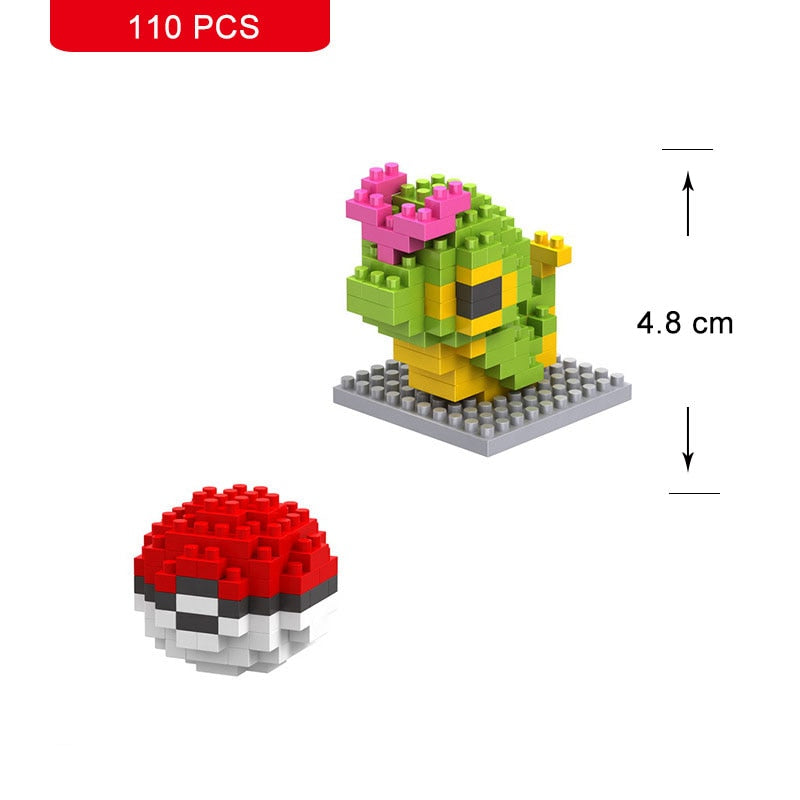 Pokemon Small Building Pokemon Blocks Small Cartoon Picachu Animal Model Education Game Graphics Pokemon Toys For Kids Birthday