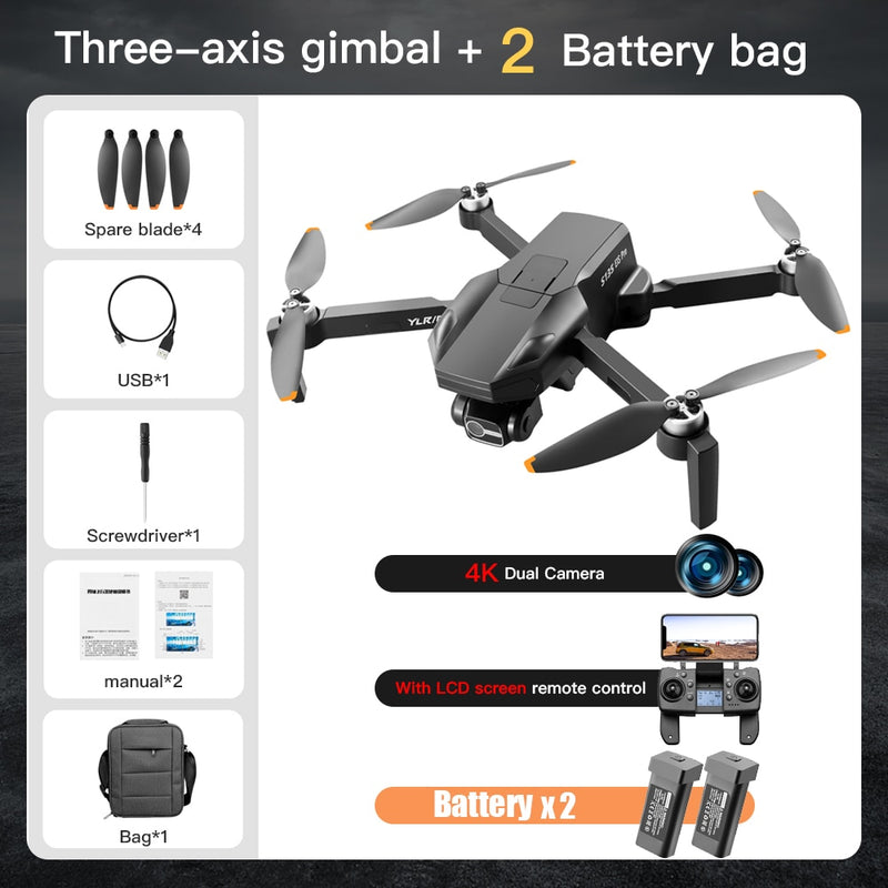 S135 PRO GPS Drone 4k Professional HD Camera Three-Axis Gimbal Anti-Shake HD Aerial Photography OAS Brushless Quadcopter RC Dron