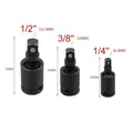 360 Degree Swivel Knuckle Joint Air Impact Wobble Socket Adapter Hand Tool 1/2  3/8 1/4