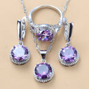 2022 Sell Well Wedding 925 Mark Jewelry Sets Black Zircon Dangle Earrings And Necklace Ring 3 Piece Set women Trendy Costume