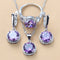 2022 Sell Well Wedding 925 Mark Jewelry Sets Black Zircon Dangle Earrings And Necklace Ring 3 Piece Set women Trendy Costume