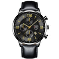 Brand Fashion Men&#39;s Sports Watches for Men Business Stainless Steel Quartz Wrist Watch Luxury Man Casual Leather Luminous Clock