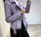 2022 New Spring Autumn Women Blue Faux Leather Jacket Ladies Solid With Belt Zipper Biker Coat Female Casual Outwear Veste Femme
