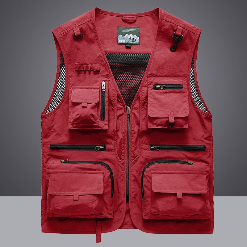Summer Men Unloading Tactical Vest Coat Casual Men&