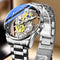 2022 New Men Watch Skeleton Automatic quartz Watch Gold Skeleton Vintage Man Watch Mens Watches Top Brand Luxury часы мужские