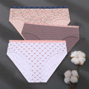 3PCS/Set Women Panties Cotton Underwear Patchwork Cute Design Female Lingerie Underpants Pantys Sexy Briefs Intimates for Girls