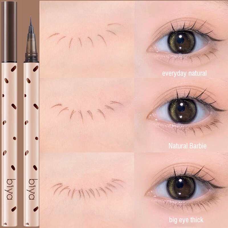 Ultra-fine Liquid Lying Silkworm Eyelash Pen Matte Brown Gray Eyeliner Highlighter Pencil Smooth Lasting Eye Shadow Stick Makeup