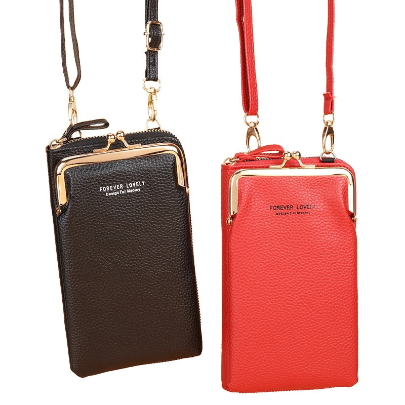 Women Bags Soft Leather Wallets Touch Screen Cell Phone Purse Crossbody Shoulder Strap Handbag for Female Cheap Women&