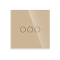 Bingoelec EU AC100-240V Tempered Black White Crystal Glass Touch Switch Panel Wall Light Sensor Button 1Gang 2gang LED Indicator