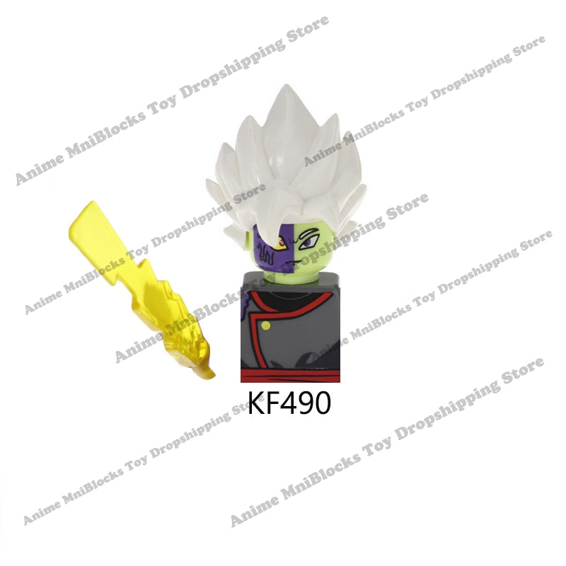 KT1007 KT1009 KT1011 KT1020 KF6142 Dragon Ball Z Goku Vegeta Trunks Kuririn Mini Action toy Figures Kids Assemble dolls Gifts