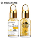 YOUNGCOME 24K Golden Rice Face Essence Moisturizing Anti-aging Wrinkle Hyaluronic Acid Serum Shrinks Pores Repairs Skin