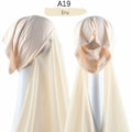 Women Muslim Instant Chiffon Hijab With Cap Underscarf Bonnet HIjabs  Scarf Islam Headscarf Headwrap Turbante