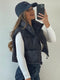 Willshela Women Fashion High Neck Cropped Waistcoat Puff Vest Casual Woman Sleeveless Jacket Chic Lady Winter Warm Outfits