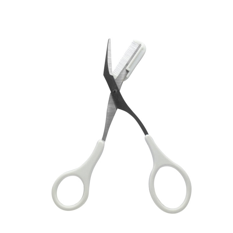 1 Pcs 3 Colors Eyebrow Trimmer Scissors with Comb Eyelash Hair Scissors Stainless Steel Eyebrow Razor Grooming Wenkbrauw Trimmer