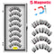 LEKOFO 8PCS 5 Magnets 3D Magnetic False Eyelashes Handmade Artificial Faux Cils Magnetic Natural Mink Eyelashes with Tweezers