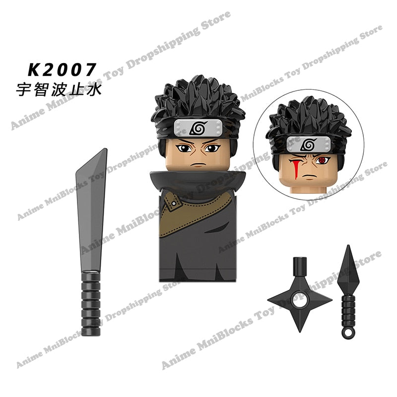 Naruto Sasuke Sakura Kakashi Obito Jiraiya Tsunade anime dolls Mini Action toy Figures cartoon Assemble blocks kid Birthday gift