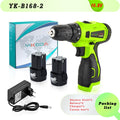 YIKODA 12V 16.8V 21V 25V Electric Screwdriver Cordless Drill Rechargeable Lithium Battery Mini Wireless Power Driver Tools