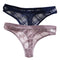 2PCS/Set Lace Sexy G-String Thongs Transparent Women&