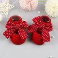 2022 Newborn Indoor Cotton Socks Bow Infant Anti Slip Socks Baby Girl Socks Rubber Soles Baby Boy Floor Socks Spring Autumn