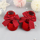 2022 Newborn Indoor Cotton Socks Bow Infant Anti Slip Socks Baby Girl Socks Rubber Soles Baby Boy Floor Socks Spring Autumn
