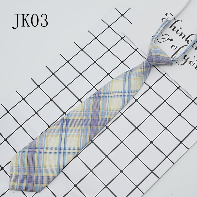 Shirt Necktie Women College Style JK Plaid Uniform  Detachable Collars Removable Ties Apparel Accessories галстук женский