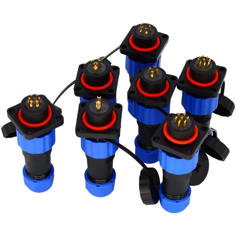 Waterproof connector SP1610 IP68 cable connector plug &amp; socket Male and Female SP16 2Pin 3Pin 4Pin 5Pin 6Pin 7Pin 9Pin