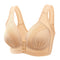 3PCS New Arrival Large Size Front Button Comfortable Gather Bra Breathable Thin Section Without Steel Ring Women Underwear 105