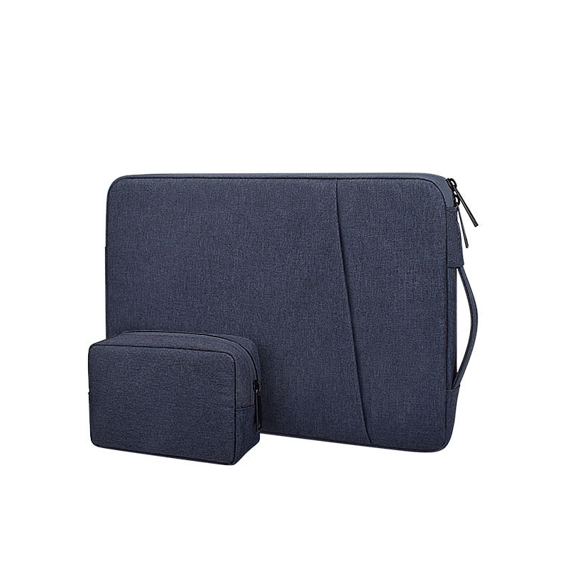 Side Carry Laptop Bag with Front Bag for iPad 13/14/15 inch Notebook Case for Macbook Computer Handbag Laptop Sleeve Briefcase