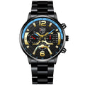 2022 Fashion Mens Stainless Steel Watches Luxury Men Sports Quartz Wrist Watch Male Business Casual Leather Watch reloj hombre