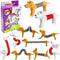 1- 4Pcs Novelty Spring Dog Pop Tubes Sensory Toy Stress Relieve Bellows Toys For Adult Kids Anti-stress Squeeze Toys Gifts