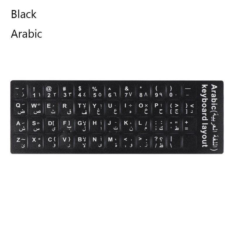Keyboard Stickers Alphabet Layout English Russian Spanish Deutsch Arabic Laptop Desktop Tool Wear-resistant Non-slip Stickers