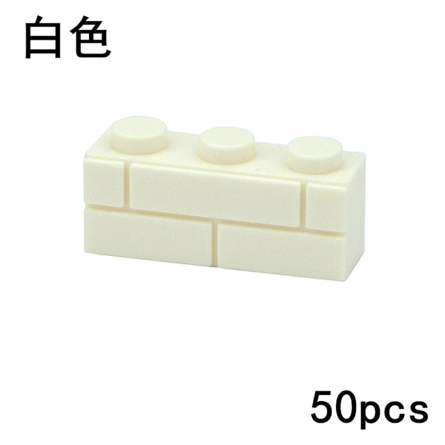 Thick Wall Figures Bricks Compatible 98283 15533 DIY 1x2 1x3 1x4 1+2 Dots Building Blocks Educational House Contruction Toys