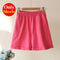 Summer Cotton Tracksuit Women Spring Loose Two Piece Sets Casual Long Sleeve  Sweatshirt &amp; Elastic Waist Shorts Female Outfits