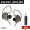KZ ZSN Pro Wired Earphone 1DD+1BA Hybrid Technology In Ear Headphones HIFI Bass Metal Earplugs Movement Noise Reduction Headset
