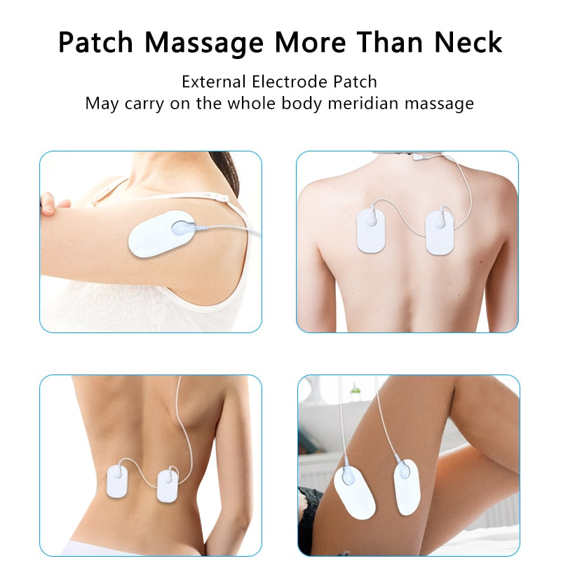 Electric Neck Massager &amp; Pulse Back 6 Modes Power Control Far Infrared Heating Pain Relief Tool Health Care Relaxation Machine