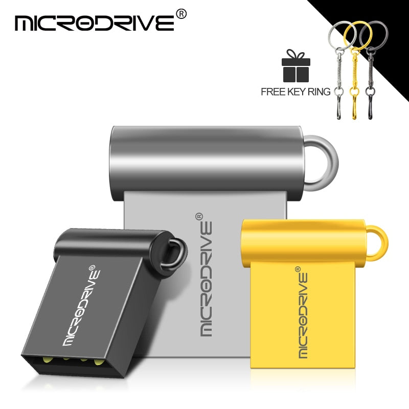 New Super Mini metal usb flash drive 16/32 GB Tiny Pendrive Memory Stick 64gb 128gb Storage Device WaterProof u disk