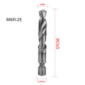 New Titanium Plated Hex Shank HSS Screw Thread Metric Tap Drill Bits Screw Machine Compound M3 M4 M5 M6 M8 M10 Hand Tools