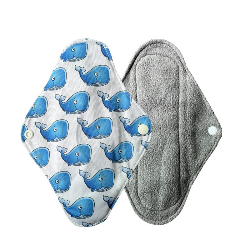 1 Pcs Natural Bamboo Charcoal Sanitary Pads For Normal Reusable Cotton Protection Female Sanitary Napkin