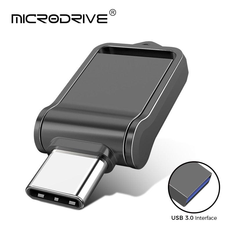 USB Flash Drive 32GB OTG Metal USB 2.0 Pen Drive Key 64GB Type C High Speed pendrive Mini Flash Drive Memory Stick
