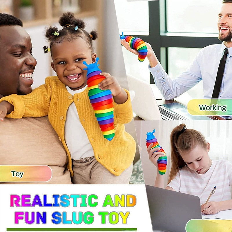2022 Toy Fat Brain Slug Articulated Flexible 3D Slug Fidget Toy All Ages Relief Anti-Anxiety Sensory Toys for Children Aldult1