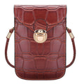 Silver Mobile Phone Mini Bags Small Clutches Shoulder Bag Crocodile Leather Women Handbag Black Clutch Purse Handbag Flap