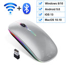 Rechargeable Wireless Mouse Computer Bluetooth Mouse Ergonomic Usb Mouse Silent Mause With Backlight RGB Mice For Laptop PC ipad